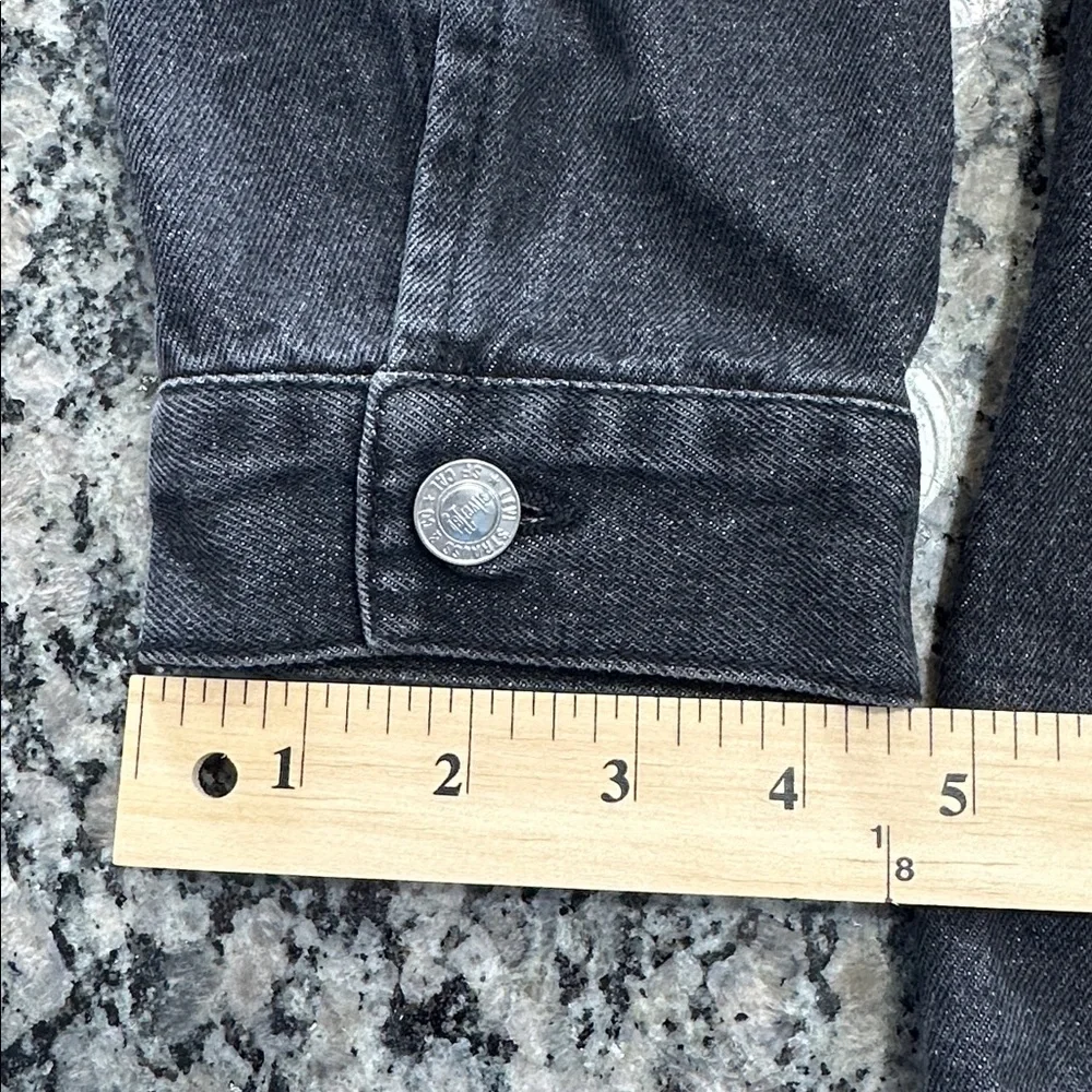 Levi's Silver Tab Men's‎ Black Denim Trucker Jacket with White Faux Shearling